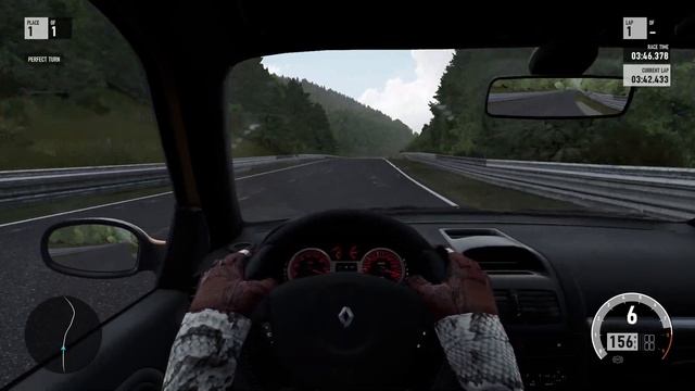 600BHP Renault Clio V6 POV - Nurburgring Nordschleife - FM7