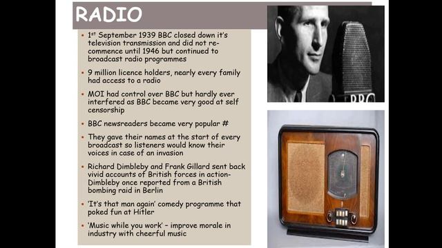 GCSE History   KQ 5 Lesson 1 RADIO AND CINEMA