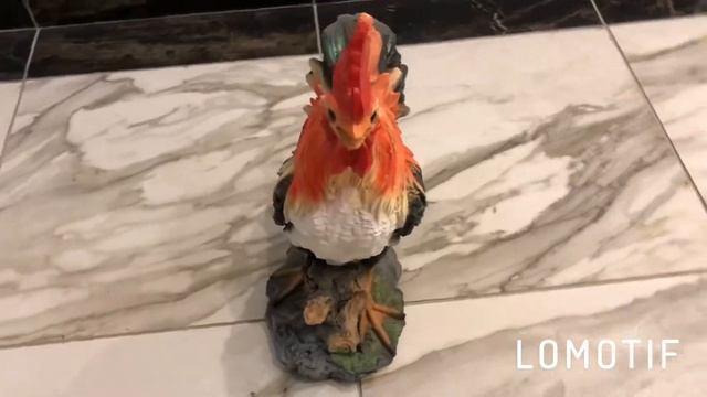 САДОВАЯ ФИГУРА ПЕТУХ НА КАМНЕ Н-42СМ