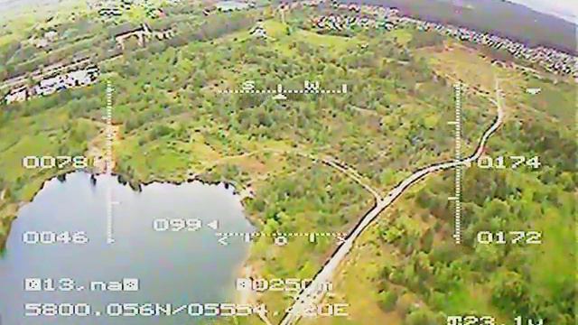 Вертолет  Trex-500 полет по FPV.