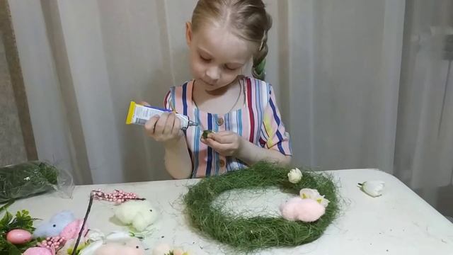 Пасхальный венок своими руками | готовимся к Пасхе | детское творчество