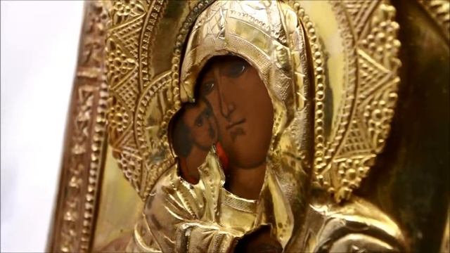 Купить икону. Старинная деревянная икона Феодоровская Богородица видео. DR0172