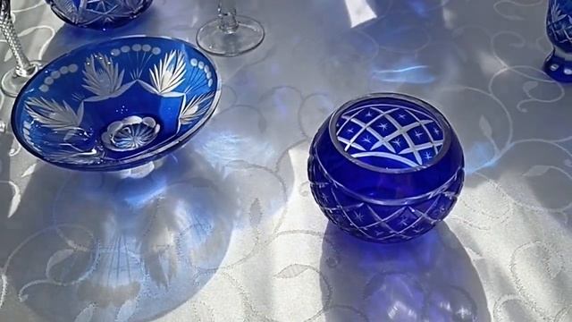 ВИНТАЖНЫЕ КОБАЛЬТОВЫЙ ХРУСТАЛЬ И СТЕКЛО. ЦВЕТ НАСТРОЕНИЯ СИНИЙ.