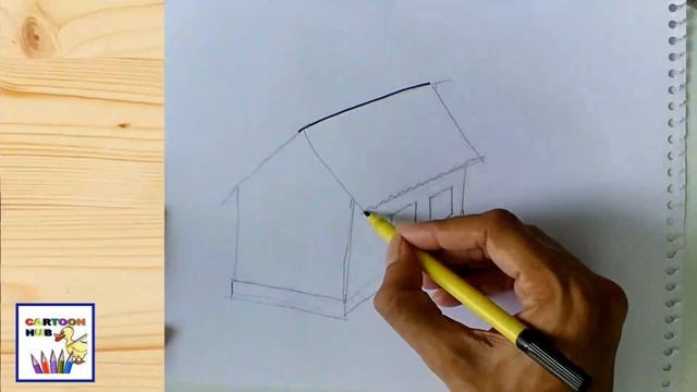 How To Draw 3d House