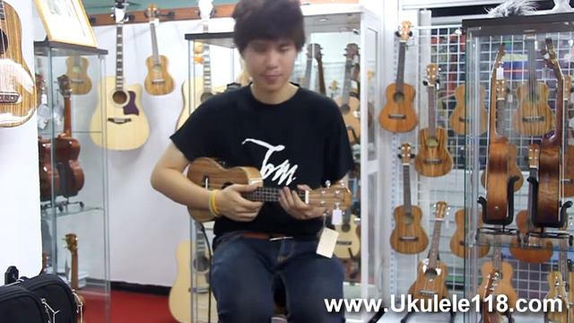 Ukulele118 Review Tom Concert Zebra Wood Electronic MAR-TC300E