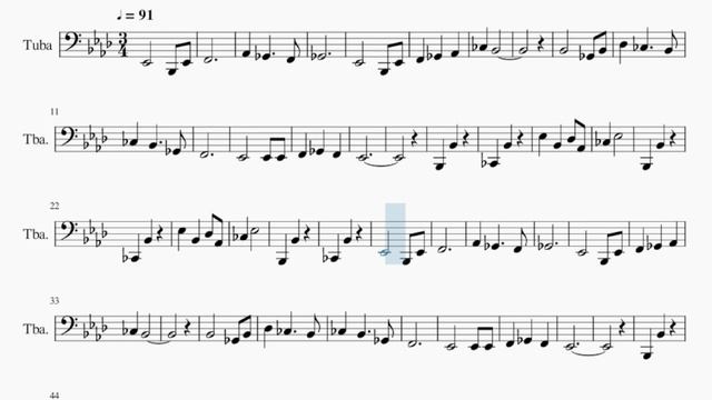 Tuba Sheet Music: How To Play Open Title (25th Hour) By Terence Blanchard