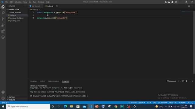Connect To MongoDB Using Mongoose