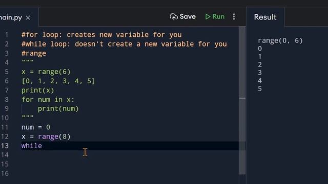Python: for loop and while loop explained with range