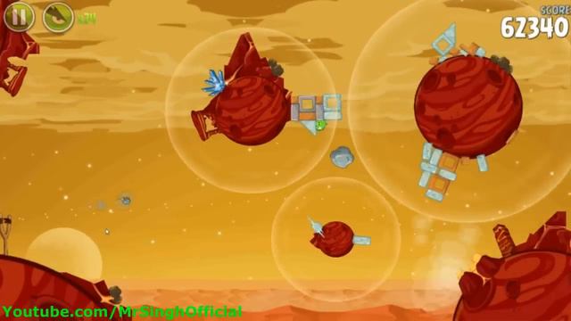 Angry Birds Space Red Planet Level 5-15 3Stars Walkthrough Highscore Angry Birds Red Planet 5-15
