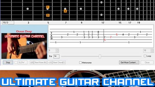 [Guitar Solo Tab] Ocean Deep (Cliff Richard)