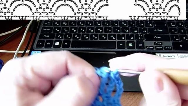 Красивый ажурный узор крючком для жакета продолжение #lusiten