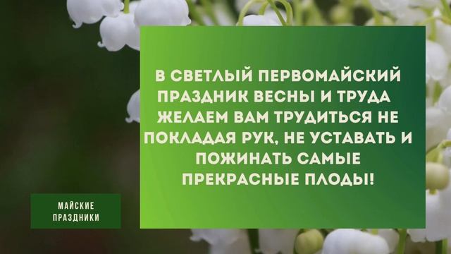 Хороших майских праздников!