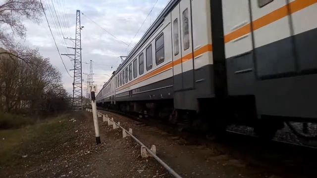 Приветливый Электропоезд ЭД4М-0485 ЦППК станция Нара 2.05.2016