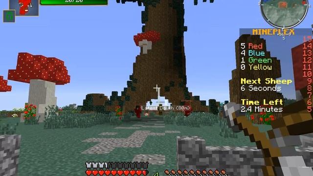 Мини игра в Майнкрафте Sheep Quest  на сервере Mineplex Win!