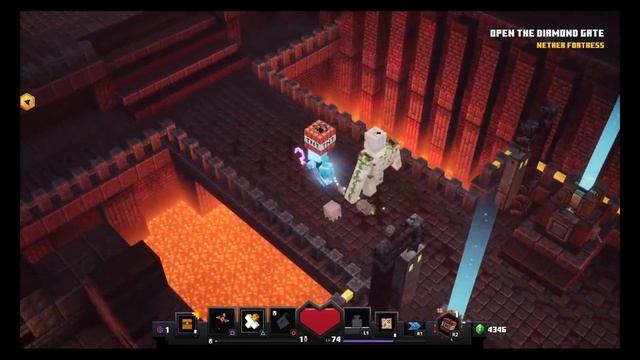 Hovering Inferno! Minecraft Dungeons Play-through Part 26 | Flames Of The Nether: Nether Fortress