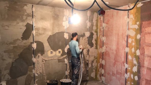 Машинная штукатурка в ЖК Четыре Горизонта
