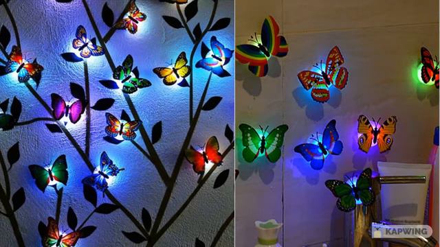 LED Color Changing Beautiful Butterfly (Set Of 10)