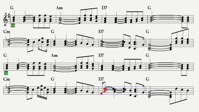 O SOLE MIO--G--(Play Along)--:Violin,Flute,Guitar,Keyboard,Accordion,Melodica,Ukulele,Recorder.