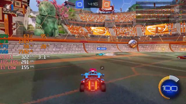 Rocket League - RTX 3060 + I5 10400F - 1080p Max Settings - FPS Benchmark Test