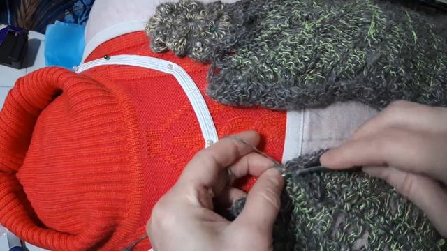 Жилет крючком.Сборка полотна.