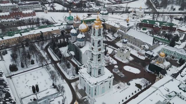 Свято-Троицкая Сергиева Лавра в авторежиме на Dji Mini 3 Pro. Сергиев Посад.