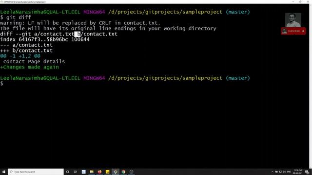 8. GIT Diff Command. Track Changes Of File Between Working, Staged & Repository Area Using Diff.