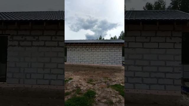 Двухскатная крышав два уровня