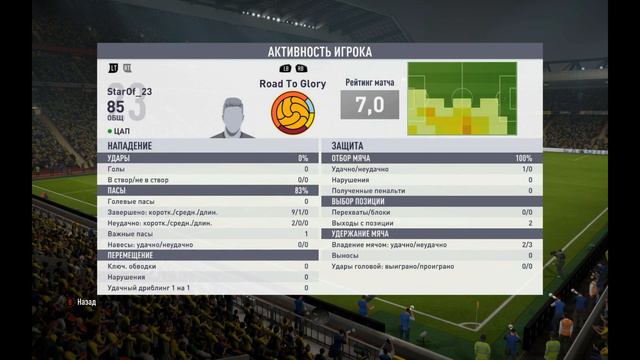 FIFA 18 | UKRAINE - Road To Glory | РКПЛ, 15ый Кубок | 1/8, 1 матч. 28.11.17