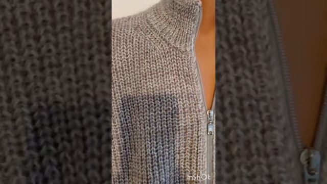 МУЖСКОЙ КАРДИГАН ИЗ СОВМЕСТНИКА.ФИНАЛ. готовые работы. японское плечо спицами.#s.mp4