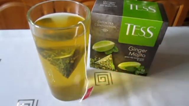 Зелёный чай Ginger Mojito Tess в пакетиках-пирамидках