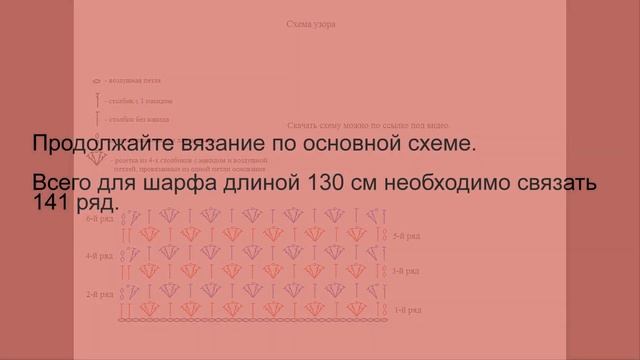 Шарф крючком для девочки