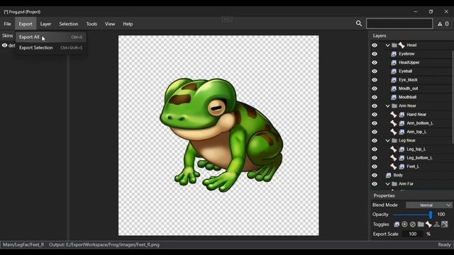 Spritato Tutorial 1 - Export PSD To Spine Without The Photoshop Export Script.