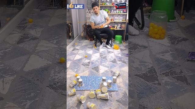 брасок шариков на стакан