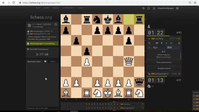 Penguingim1 Chess960 Titled Arena 1part