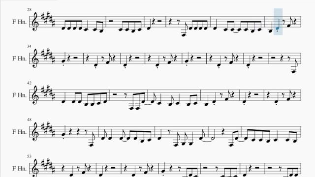 Horn Sheet Music: How to play Blue Hair by TV Girl