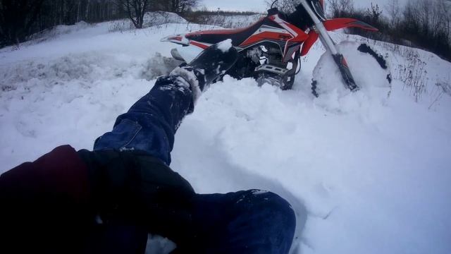 Покатушка зимой на Kayo T2 G, застрял