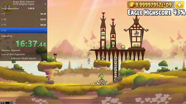 Angry Birds Seasons 2016 Speedrun (Mighty Eagle) (33:10.717) (World Record)