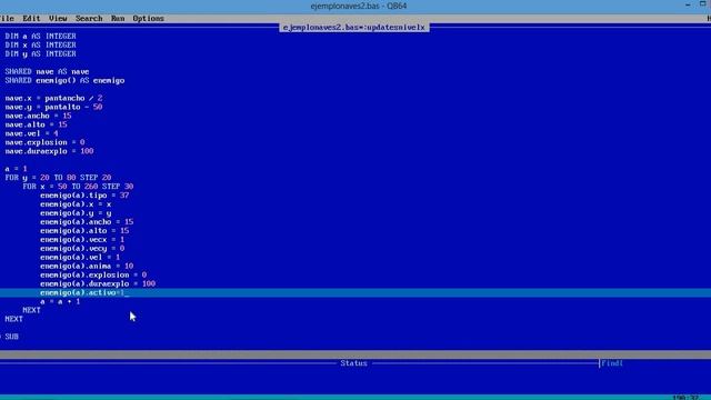 Juego De Naves En Basic (QB64) Parte 5