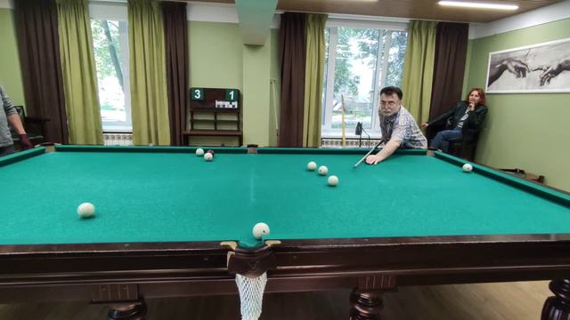 Московское долголетие. Бильярд. Старики 