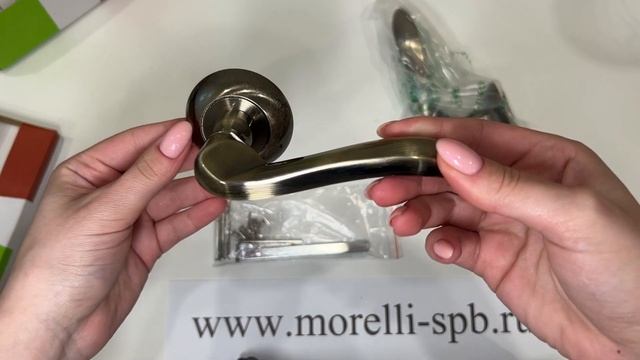 Дверные ручки Rucetti RAP 10 AB Цвет - Античная бронза