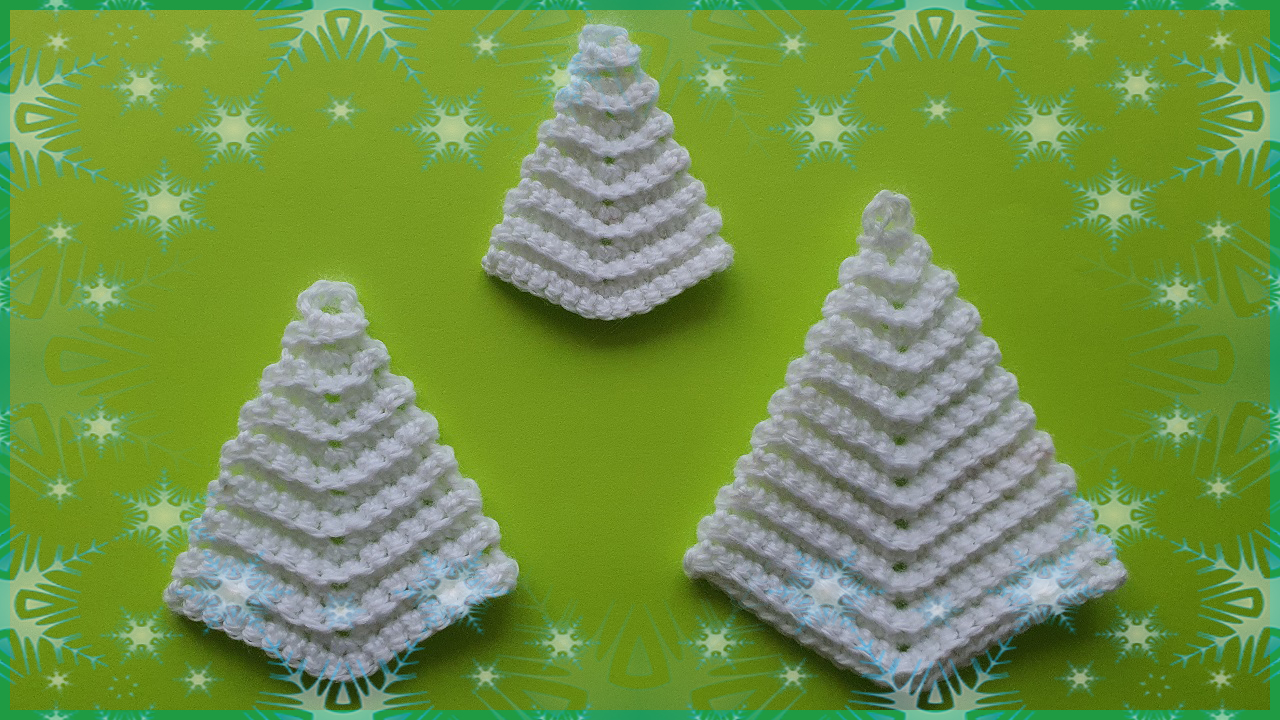 Елочка вязаная мастер-класс. Елочка для ирландского кружева. Вязание крючком / Knitted Christmas Tre