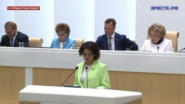 Выступление на пленарном заседании СФ.