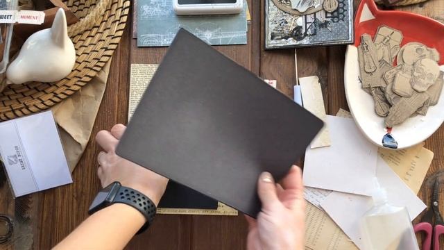 СКРАПБУКИНГ/МК разворот в мужской альбом/ штампы