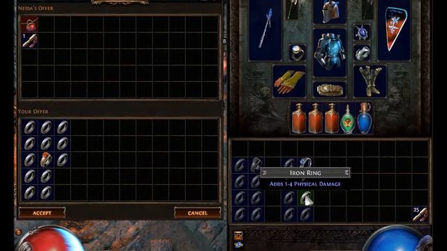 Path Of Exile Vendor Recipe 7 Iron And 1 Rare Paua Or Coral Ring Make A Rare Amulet.