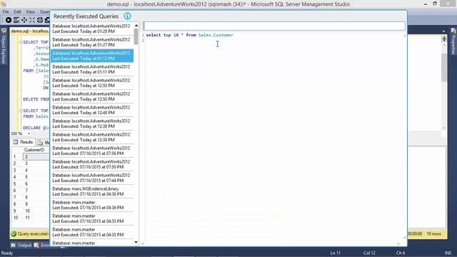 SqlSmash: A Productivity Plugin For Sql Server Management Studio