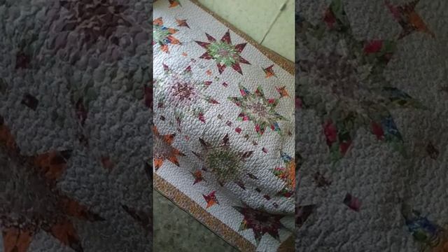 Стеганное лоскутное одеяло 