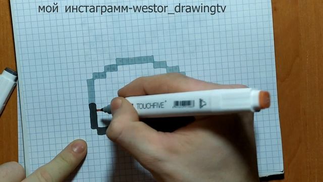 Как Рисовать Тортик из майнкрафта по Клеточкам  Рисунки по Клеточкам