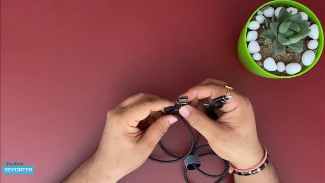 Stuffcool Multiple Port Charing Cable - Type C, Apple Lighting & USB All In One For Android & Apple