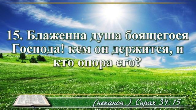 Книга премудрости Иисуса Сына Сирахова с музыкой глава 34 читаем и слушаем