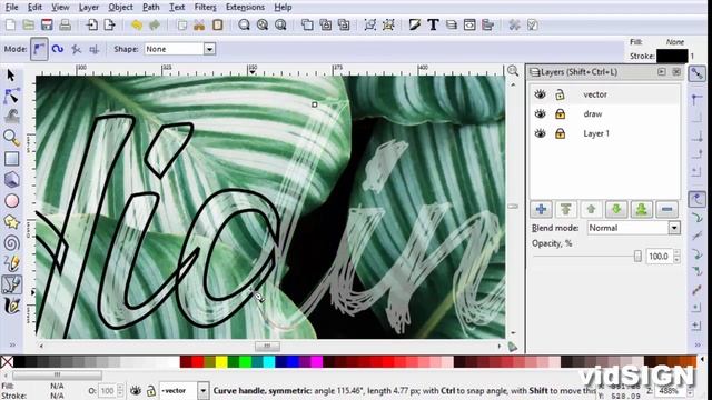 Digital Lettering Inkscape Sketch To Vector